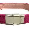Pulsera Cuero Artesana Rosa - Imagen 3