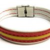 Pulsera Cuero España Blanco - Imagen 2