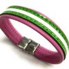 Pulsera Cuero Andalucía Rosa