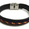 Pulsera Cuero España Trenzada Negro - Imagen 2