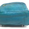 mochila de piel color azul turquesa 100 % piel vacuno - Imagen 4