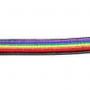 Pulsera de cuero negra con Bandera Orgullo LGTBIQ+ - Imagen 3